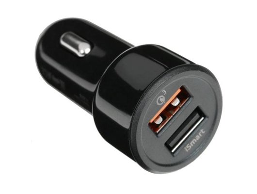 Зарядное устройство OLMIO АЗУ 30W USBx2 QC Smart IC black 038718